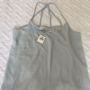Abercrombie Heather blue blouse